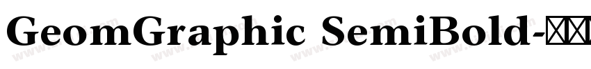 GeomGraphic SemiBold字体转换